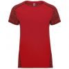 T shirts de desporto roly zolder woman poliéster vermelho vermelho vigore com logótipo imagem 1