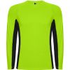 T shirts de desporto roly shanghai ls poliéster verde fluorescente preto com logótipo imagem 1
