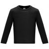 T shirts mangas compridas roly baby ls 100% algodão preto com logótipo imagem 1