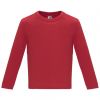 T shirts mangas compridas roly baby ls 100% algodão vermelho com logótipo imagem 1