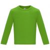 T shirts mangas compridas roly baby ls 100% algodão verde relva com logótipo imagem 1