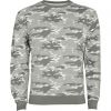 Sweatshirts básicas roly malone algodão camuflagem cinza impresso imagem 1