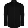 Camisas de manga comprida roly moscu algodão preto com logótipo imagem 1