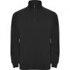 Sweatshirts fecho écler roly aneto algodão preto com publicidade imagem 1