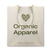 Brindes ecológicos algodão orgânico saco de algodão orgânico 105 gr de algodão ecológico 100% bege com vista publicitária 1
