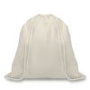 Presentes ecológicos mochila de algodão orgânico cem orgânico feita de 100% algodão ecológico bege vista 3