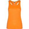 T shirts de desporto roly shura woman poliéster laranja fluorescente com logótipo imagem 1