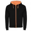 Sweatshirts fecho écler roly fuji algodão preto laranja fluorescente imagem 1